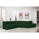  Manufacturer Color_Green -- Arc 170" Green Boucle Fabric Upholstered 7 pc Modular Sectional IMAGE 2