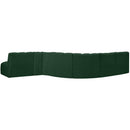  Manufacturer Color_Green -- Arc 170" Green Boucle Fabric Upholstered 7 pc Modular Sectional IMAGE 3