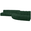  Manufacturer Color_Green -- Arc 170" Green Boucle Fabric Upholstered 7 pc Modular Sectional IMAGE 5