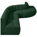  Manufacturer Color_Green -- Arc 170" Green Boucle Fabric Upholstered 7 pc Modular Sectional IMAGE 7