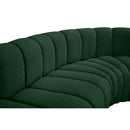  Manufacturer Color_Green -- Arc 170" Green Boucle Fabric Upholstered 7 pc Modular Sectional IMAGE 8