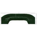 Meridian Arc Green Boucle Fabric 8 pc Modular Sectional IMAGE 10