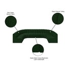  Manufacturer Color_Green -- Arc 150" Green Boucle Fabric Upholstered 8 pc Modular Sectional IMAGE 11