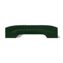  Manufacturer Color_Green -- Arc 150" Green Boucle Fabric Upholstered 8 pc Modular Sectional IMAGE 1