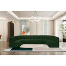  Manufacturer Color_Green -- Arc 150" Green Boucle Fabric Upholstered 8 pc Modular Sectional IMAGE 2