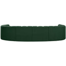  Manufacturer Color_Green -- Arc 150" Green Boucle Fabric Upholstered 8 pc Modular Sectional IMAGE 3
