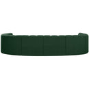 Meridian Arc Green Boucle Fabric 8 pc Modular Sectional IMAGE 3