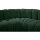 Meridian Arc Green Boucle Fabric 8 pc Modular Sectional IMAGE 8