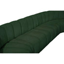  Manufacturer Color_Green -- Arc 150" Green Boucle Fabric Upholstered 8 pc Modular Sectional IMAGE 9