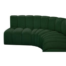  Manufacturer Color_Green -- Arc 162" Green Boucle Fabric Upholstered 8 pc Modular Sectional IMAGE 7