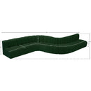 Meridian Arc Green Boucle Fabric 8 pc Modular Sectional IMAGE 10