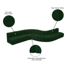  Manufacturer Color_Green -- Arc 197" Green Boucle Fabric Upholstered 8 pc Modular Sectional IMAGE 11