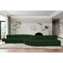  Manufacturer Color_Green -- Arc 197" Green Boucle Fabric Upholstered 8 pc Modular Sectional IMAGE 2