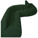  Manufacturer Color_Green -- Arc 197" Green Boucle Fabric Upholstered 8 pc Modular Sectional IMAGE 6