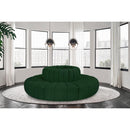  Manufacturer Color_Green -- Arc 90" Green Boucle Fabric Upholstered 8 pc Modular Sectional IMAGE 2