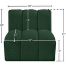  Manufacturer Color_Green -- Arc Green Boucle Fabric Upholstered Modular Straight Chair IMAGE 7