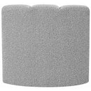 Meridian Arc Grey Boucle Fabric Curved Corner IMAGE 3