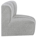  Manufacturer Color_Grey -- Arc Grey Boucle Fabric Upholstered Modular Curved Corner Chair IMAGE 6