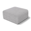  Manufacturer Color_Grey -- Arc Grey Boucle Fabric Upholstered Modular Ottoman IMAGE 1