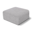 Meridian Arc Grey Boucle Fabric Ottoman IMAGE 1
