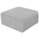  Manufacturer Color_Grey -- Arc Grey Boucle Fabric Upholstered Modular Ottoman IMAGE 3