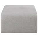  Manufacturer Color_Grey -- Arc Grey Boucle Fabric Upholstered Modular Ottoman IMAGE 4