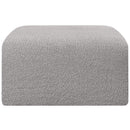  Manufacturer Color_Grey -- Arc Grey Boucle Fabric Upholstered Modular Ottoman IMAGE 5