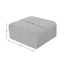  Manufacturer Color_Grey -- Arc Grey Boucle Fabric Upholstered Modular Ottoman IMAGE 6