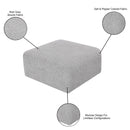  Manufacturer Color_Grey -- Arc Grey Boucle Fabric Upholstered Modular Ottoman IMAGE 7