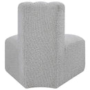 Meridian Arc Grey Boucle Fabric Reverse Corner IMAGE 3