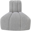 Meridian Arc Grey Boucle Fabric Reverse Corner IMAGE 5