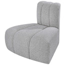  Manufacturer Color_Grey -- Arc Grey Boucle Fabric Upholstered Modular Reverse Corner Chair IMAGE 6