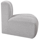  Manufacturer Color_Grey -- Arc Grey Boucle Fabric Upholstered Modular Reverse Corner Chair IMAGE 7