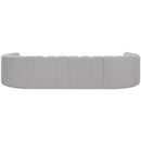 Meridian Arc Grey Boucle Fabric 10 pc Modular Sectional IMAGE 3