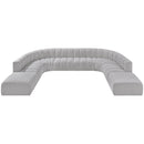  Manufacturer Color_Grey -- Arc 161" Grey Boucle Fabric Upholstered 10 pc Modular Sectional IMAGE 5