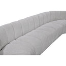 Meridian Arc Grey Boucle Fabric 10 pc Modular Sectional IMAGE 8