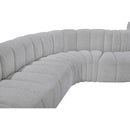  Manufacturer Color_Grey -- Arc 161" Grey Boucle Fabric Upholstered 10 pc Modular Sectional IMAGE 9