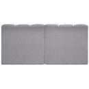  Manufacturer Color_Grey -- Arc 60" Grey Boucle Fabric Upholstered 2 pc Modular Sectional IMAGE 3