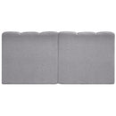Meridian Arc Grey Boucle Fabric 2 pc Modular Sectional IMAGE 3