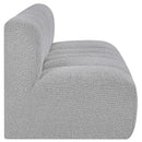  Manufacturer Color_Grey -- Arc 60" Grey Boucle Fabric Upholstered 2 pc Modular Sectional IMAGE 7