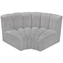  Manufacturer Color_Grey -- Arc 60" Grey Boucle Fabric Upholstered 2 pc Modular Sectional IMAGE 3