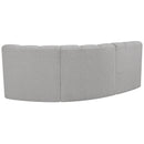  Manufacturer Color_Grey -- Arc 84" Grey Boucle Fabric Upholstered 3 pc Modular Sectional IMAGE 3