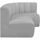  Manufacturer Color_Grey -- Arc 84" Grey Boucle Fabric Upholstered 3 pc Modular Sectional IMAGE 6