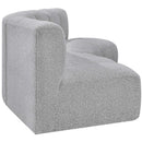  Manufacturer Color_Grey -- Arc 86" Grey Boucle Fabric Upholstered 3 pc Modular Sectional IMAGE 6