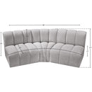  Manufacturer Color_Grey -- Arc 86" Grey Boucle Fabric Upholstered 3 pc Modular Sectional IMAGE 7