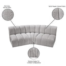  Manufacturer Color_Grey -- Arc 86" Grey Boucle Fabric Upholstered 3 pc Modular Sectional IMAGE 8