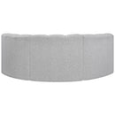  Manufacturer Color_Grey -- Arc 80" Grey Boucle Fabric Upholstered 3 pc Modular Sectional IMAGE 3