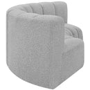  Manufacturer Color_Grey -- Arc 80" Grey Boucle Fabric Upholstered 3 pc Modular Sectional IMAGE 6