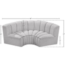  Manufacturer Color_Grey -- Arc 80" Grey Boucle Fabric Upholstered 3 pc Modular Sectional IMAGE 8