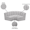  Manufacturer Color_Grey -- Arc 80" Grey Boucle Fabric Upholstered 3 pc Modular Sectional IMAGE 9